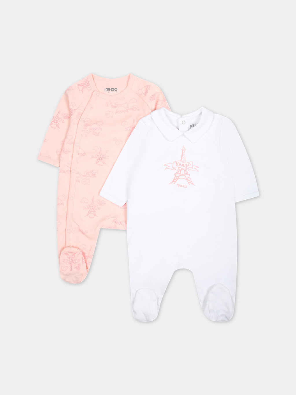 Pink set for baby girl with Tour Eiffel and print